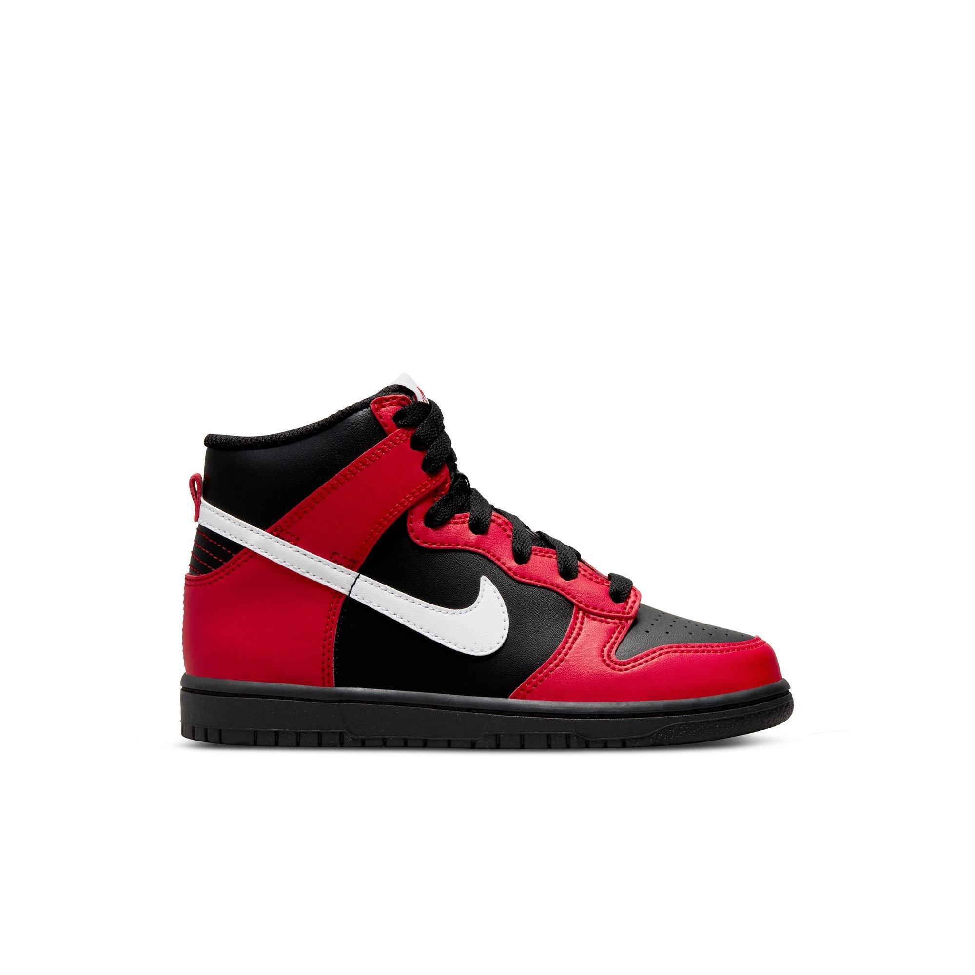 Nike dunks 2024 high red black